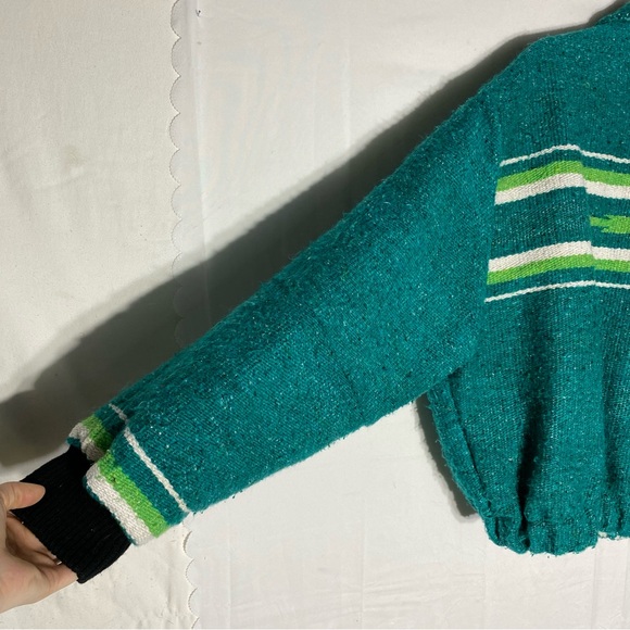 Vintage Carrot Co. Original Cocol Green Southwestern Oversized Bomber Jacket M - Picture 15 of 16